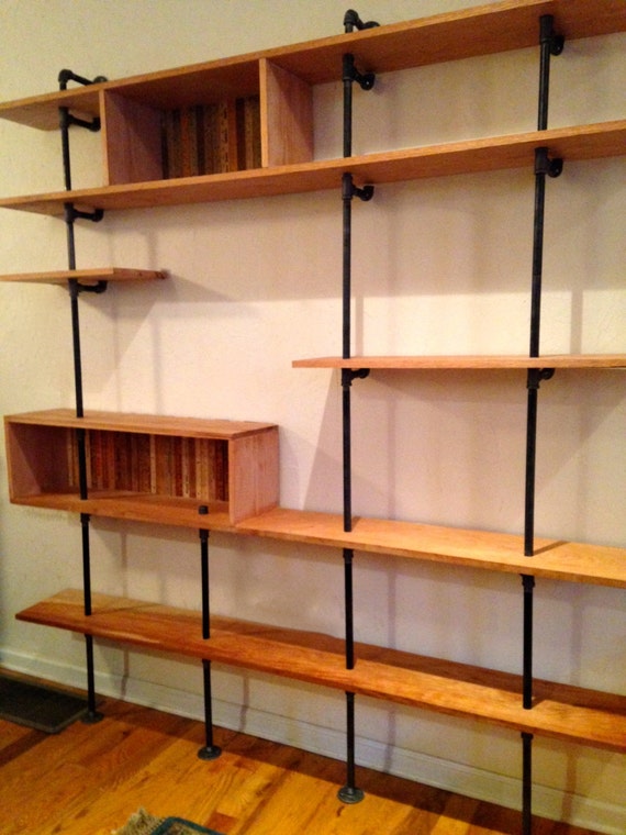 Items similar to Mid Century Modern Shelving Unit // Reclaimed Wood ...