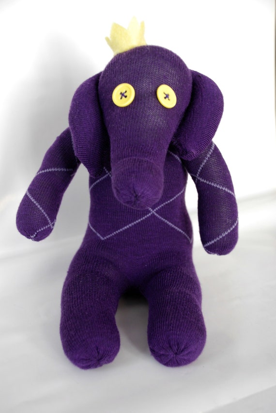 purple sock monkey