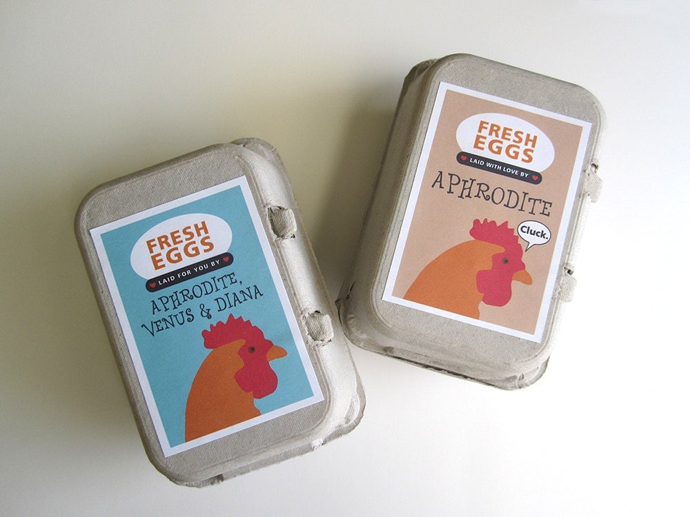 Customized Egg Carton Labels 6 Personalized Labels Food