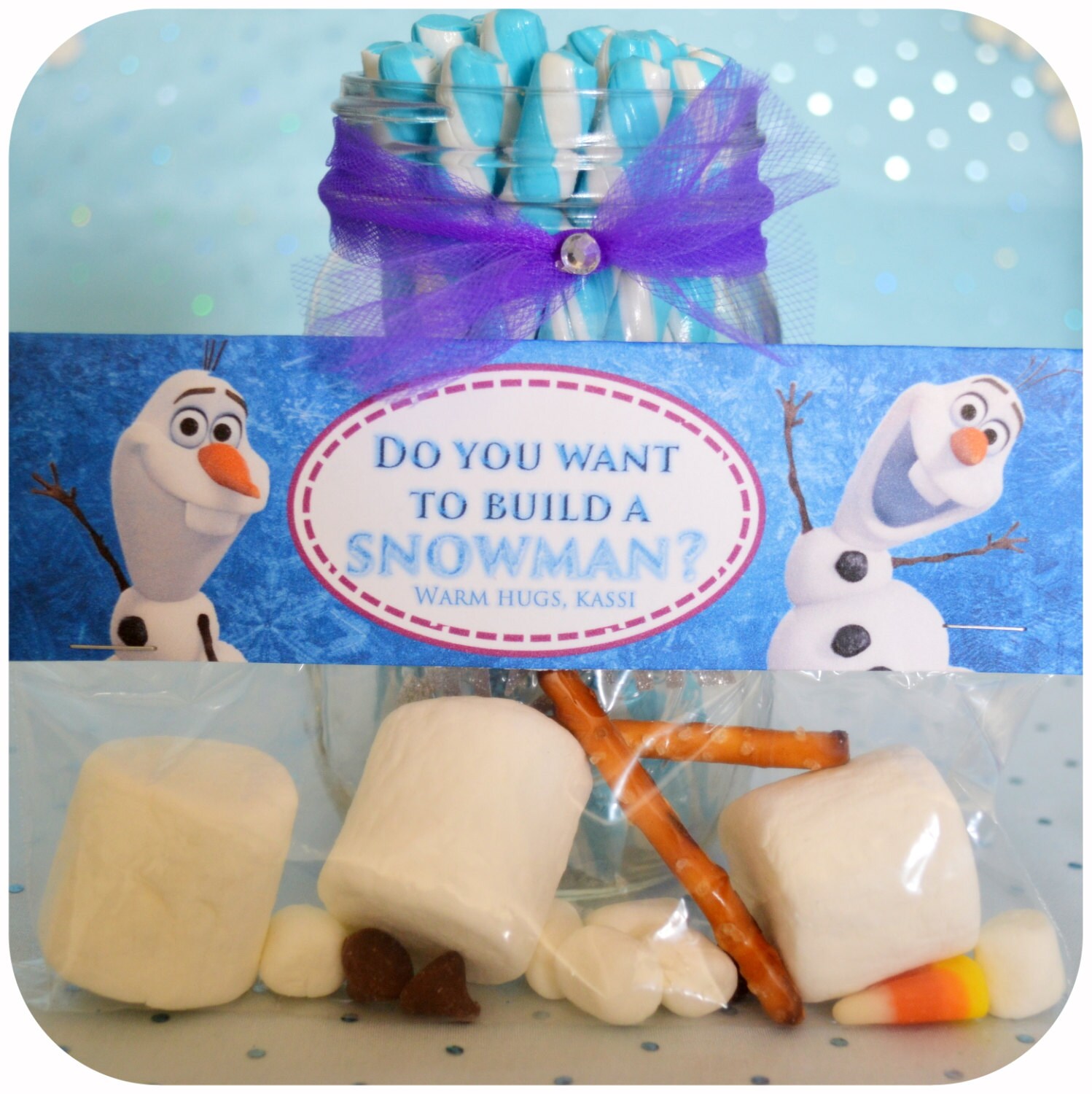 Disney Frozen Birthday Party Favor Bag Toppers by KraftsbyKaleigh