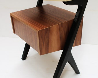 Mid Century Modern Nightstand/ American Walnut / Custom Made