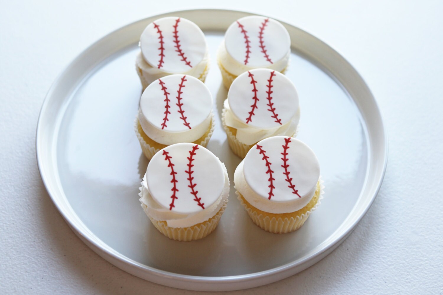 Baseball & Softball Cupcake Toppers Fondant