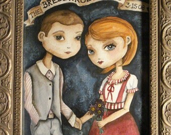 Wedding Portrait - Personalized Portrait, Custom Artwork, Wedding Gift, Anniversary Gift