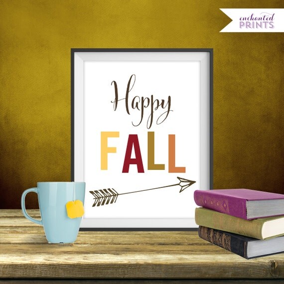 Fall Printable Art Happy Fall Printable art wall decor