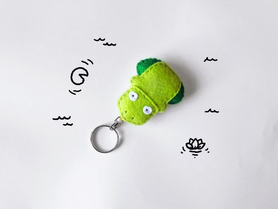 plush frog keychain