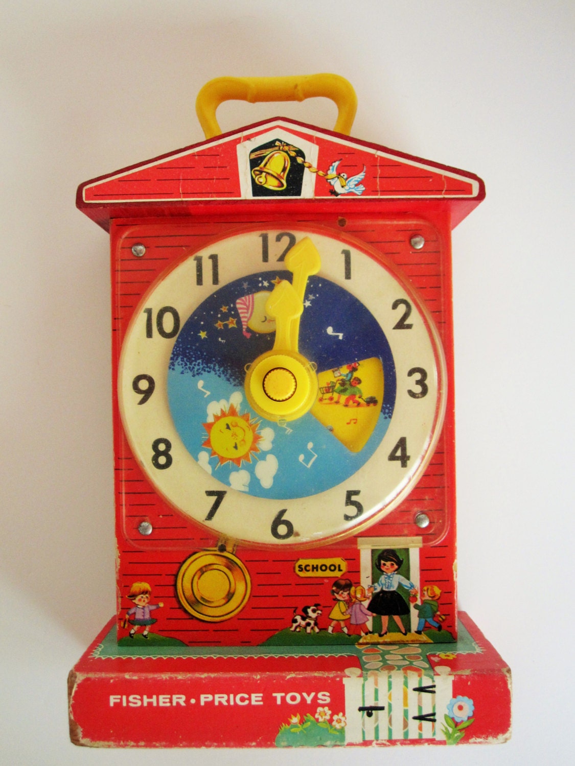 music box teaching clock fisher price