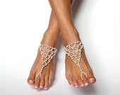 Barefoot Wedding Jewelry: Barefoot Sandals for the Wedding Party Beach Wedding