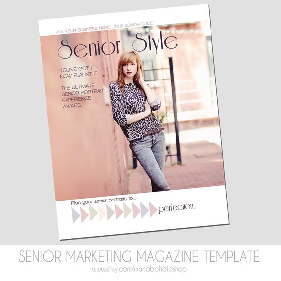 Magazine Template Senior Photography Photography Marketing Senior Magazine Templates For Photographers