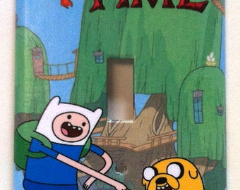 Adventure Time Finn Jake Single Light Switch Plate Cover