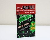 PRINTABLE Personalized Valentine Topper - You Rock! - Happy Valentine's Day - Bag Topper - DIY Il_170x135