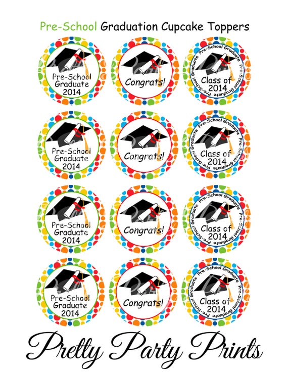 items similar to sale printable pre school graduation 2 inch round