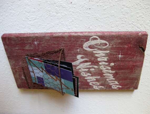 Reclaimed Barn Wood and Salvaged Metal Christmas Wishes Wish