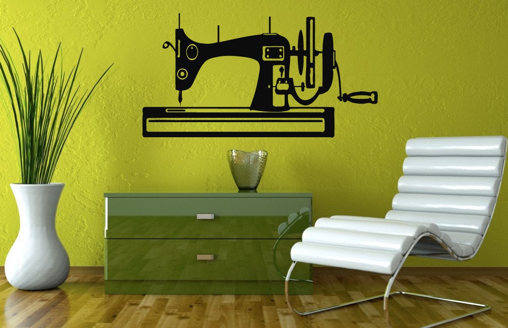 Wall Decals Sewing Machine Decal Vinyl Sticker Sewing Studio