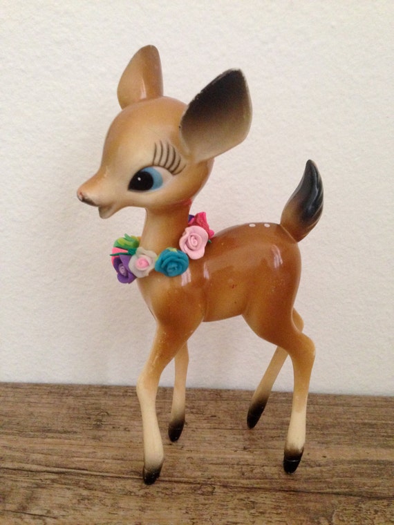 Vintage Retro Kitsch Baby Deer / Reindeer / Bambi With by NoTheme