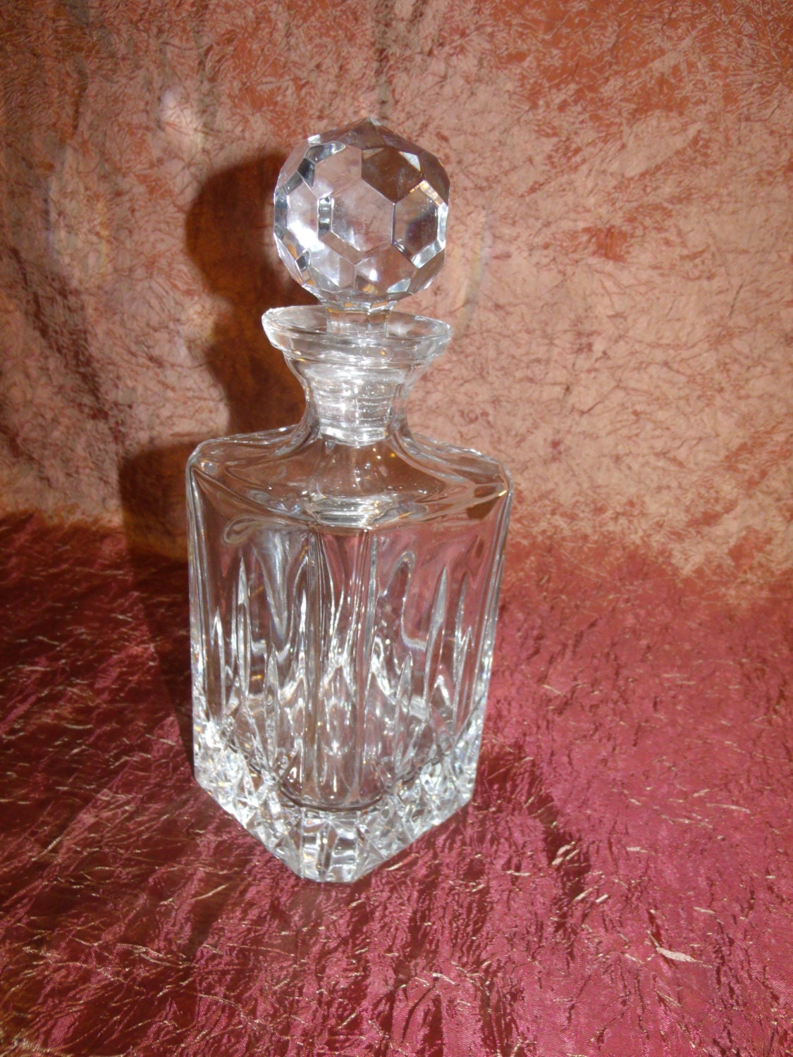 Macy's Lead Crystal Decanter Vintage by ThingsTakeWings on Etsy