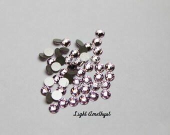 LIGHT AMETHYST Swarovski Crystal Flatback Rhinestones. ss9 ss7 ss5 5ss 7ss 9ss Foiled. No-Hotfix. 2058.