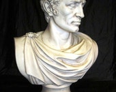 JULIUS CAESAR â€“ A marble bust of the Roman Emperor, after the antique, Italian studio, 1880.