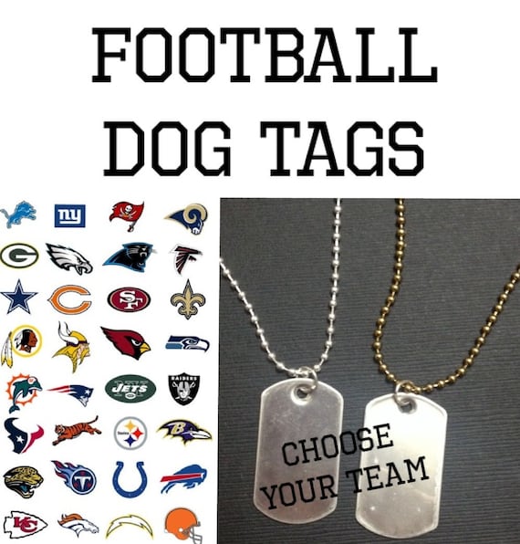 Football Dog Tags Any Team by LoveShell on Etsy