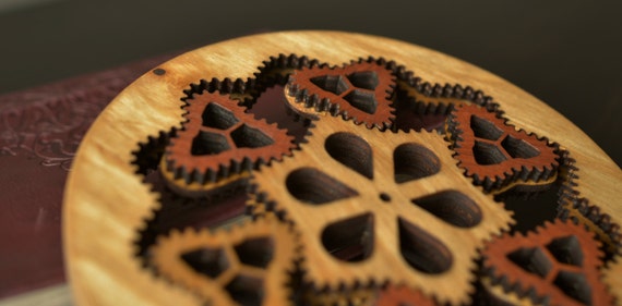 Custom hardwood non-circular planetary gear for Arvina by RailAndOak steampunk buy now online