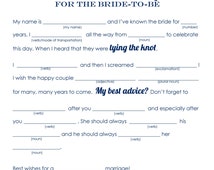 Popular items for bridal shower mad libs on Etsy