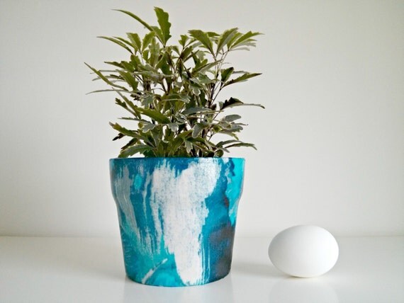 indoor blue plant pots