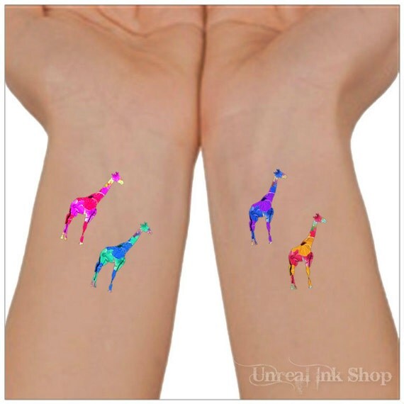 temporary tattoo 4 giraffe waterproof fake tattoo thin durable temporary tattoo 4 giraffe waterproof fake tattoo thin durable