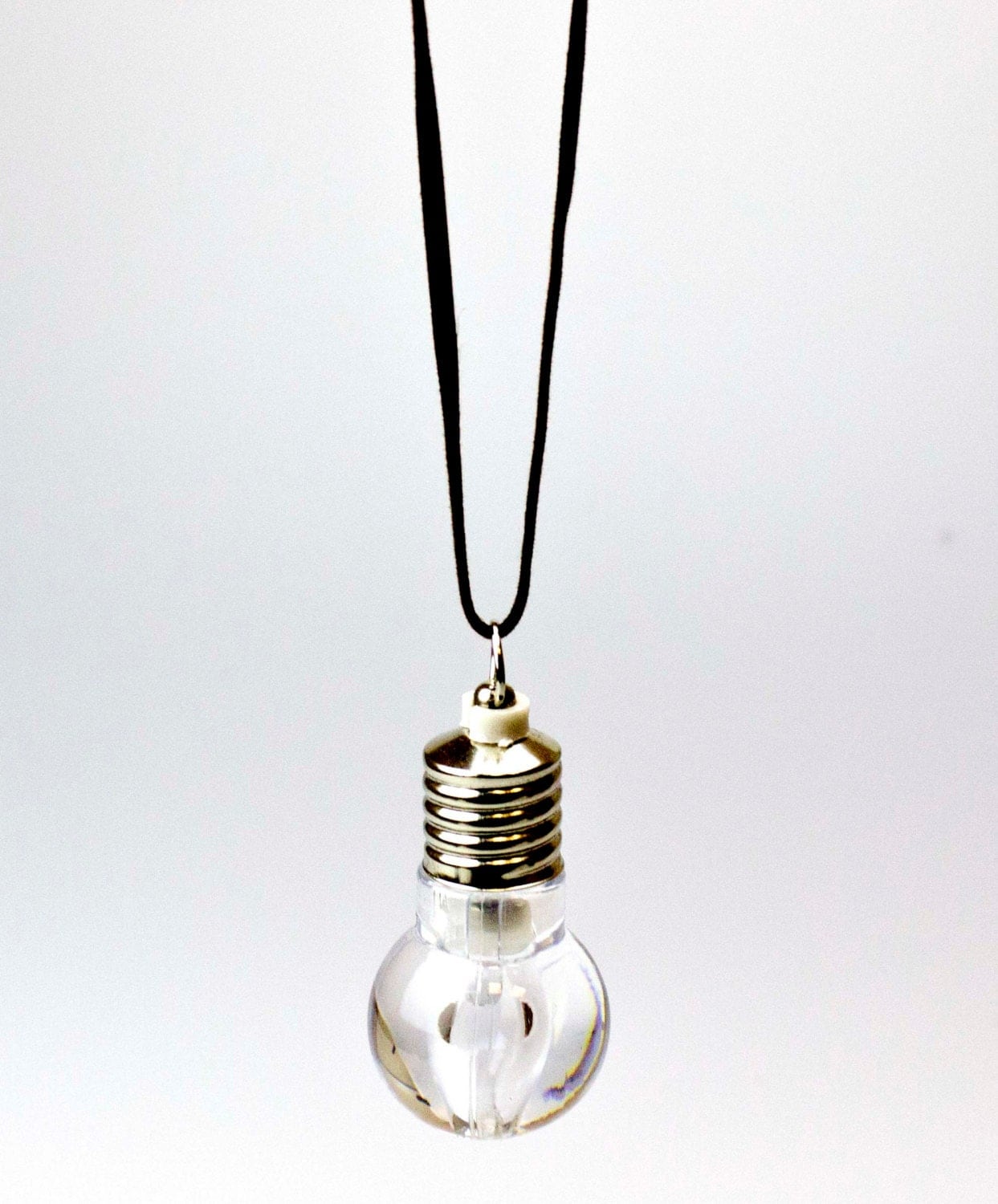 Light bulb pendant necklace