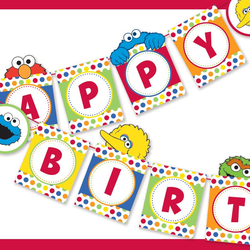 Happy Birthday Sesame Street Clip Art