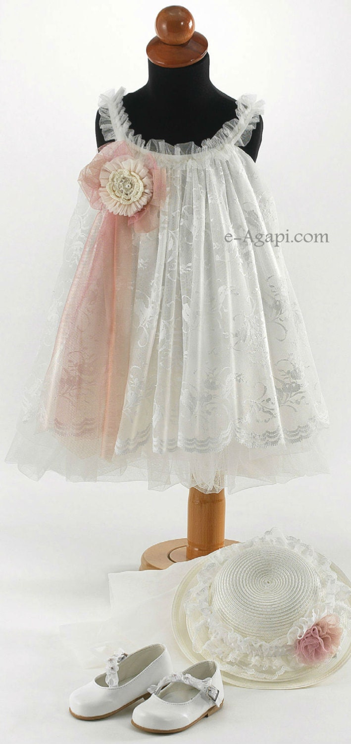 Baby girl baptism dress Vintage Christening dress Lace