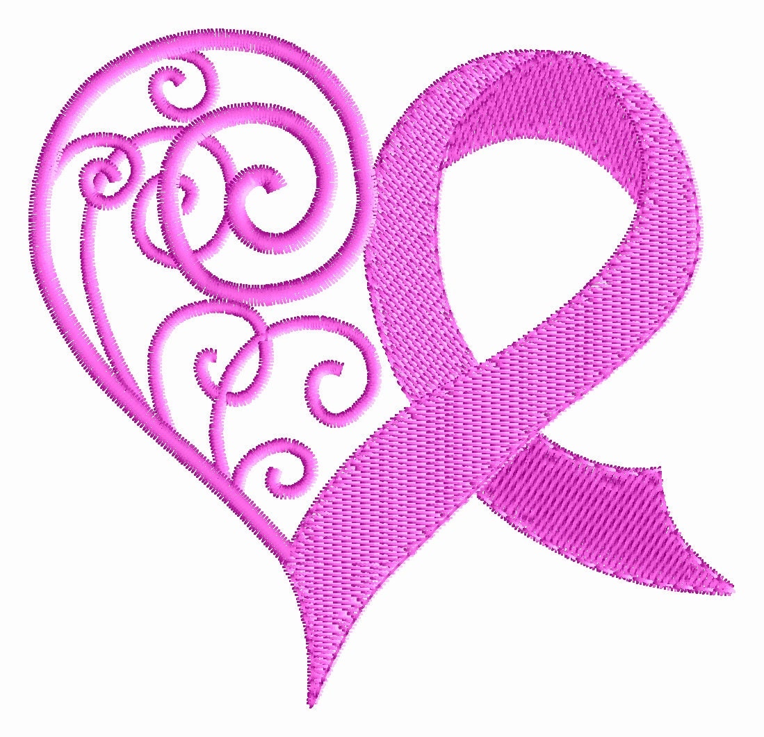 Set of Five Breast Cancer Awareness Machine Embroidery Designs