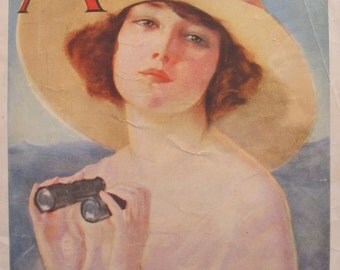 1925 Retro Magazine Cover of American Magazine, Cover Art Print, September Issue - Penrhyn Stanlaws
