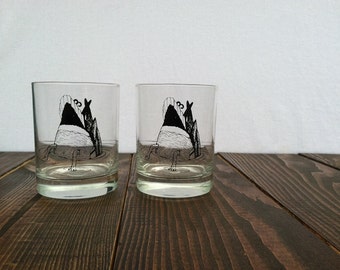 Vintage Old Fashioned Glass Set - Duck Tails