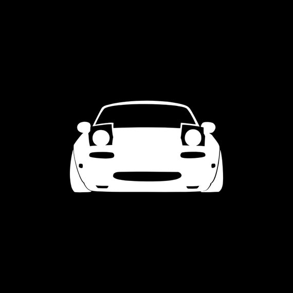 Items similar to Mazda Miata Mx5 pop up JDM Car sticker Decal Turbo ...