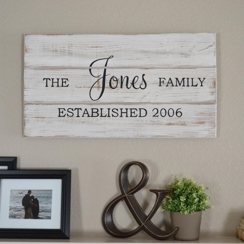 Family Established Sign Established Name Sign Wood Sign