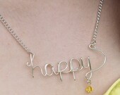 Personalized word necklace - custom necklace - wire wrapped necklace