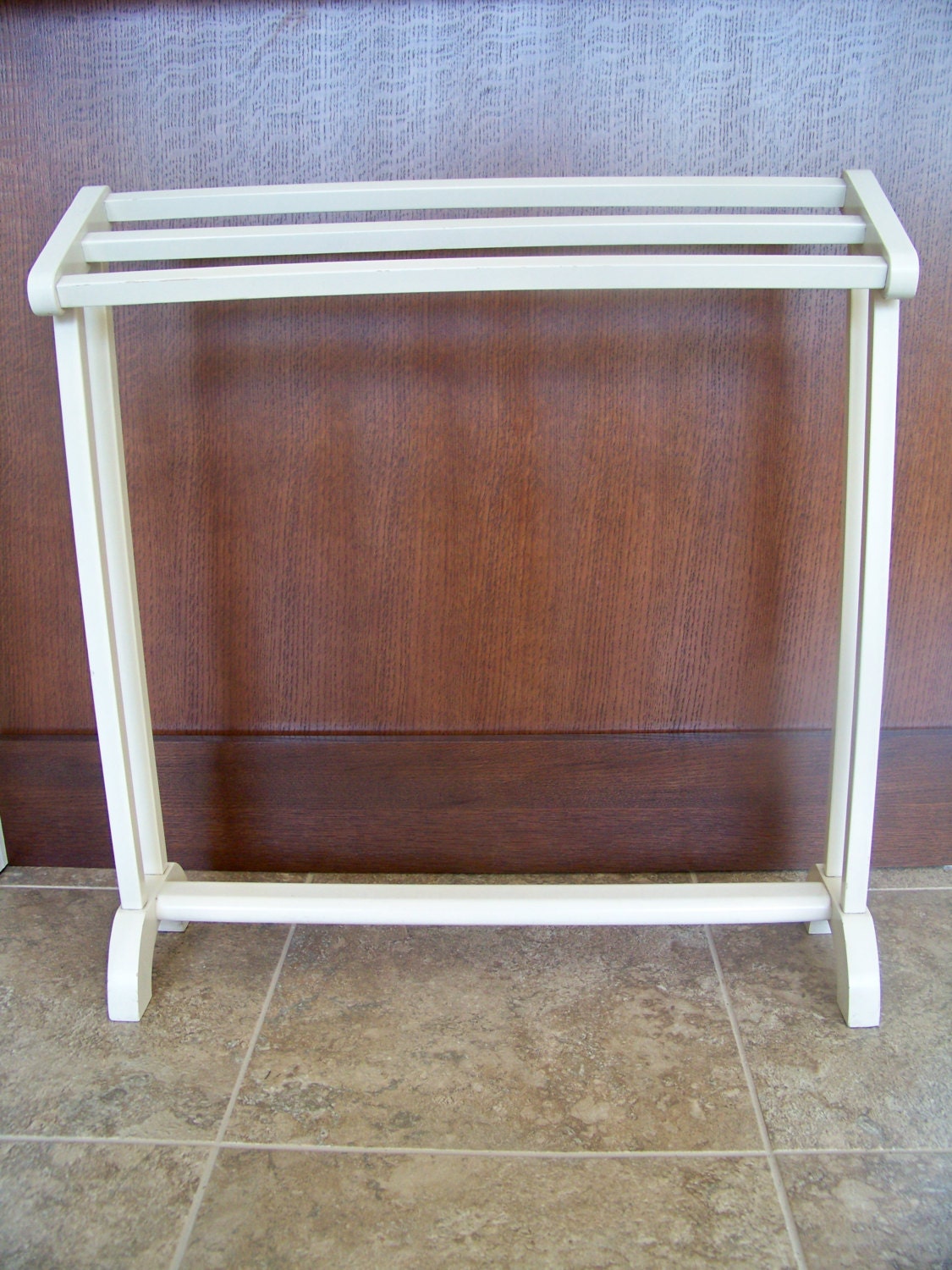 Vintage Wood Quilt Rack Blanket Stand Vogue Furniture Haute Juice