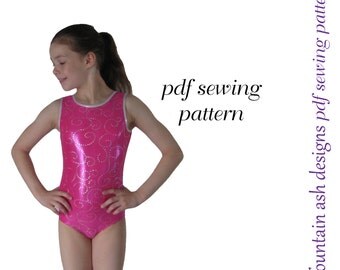 Leotard pattern leotards 1 gymnastics gym ballet dance sewing pattern girls sizes 2-14
