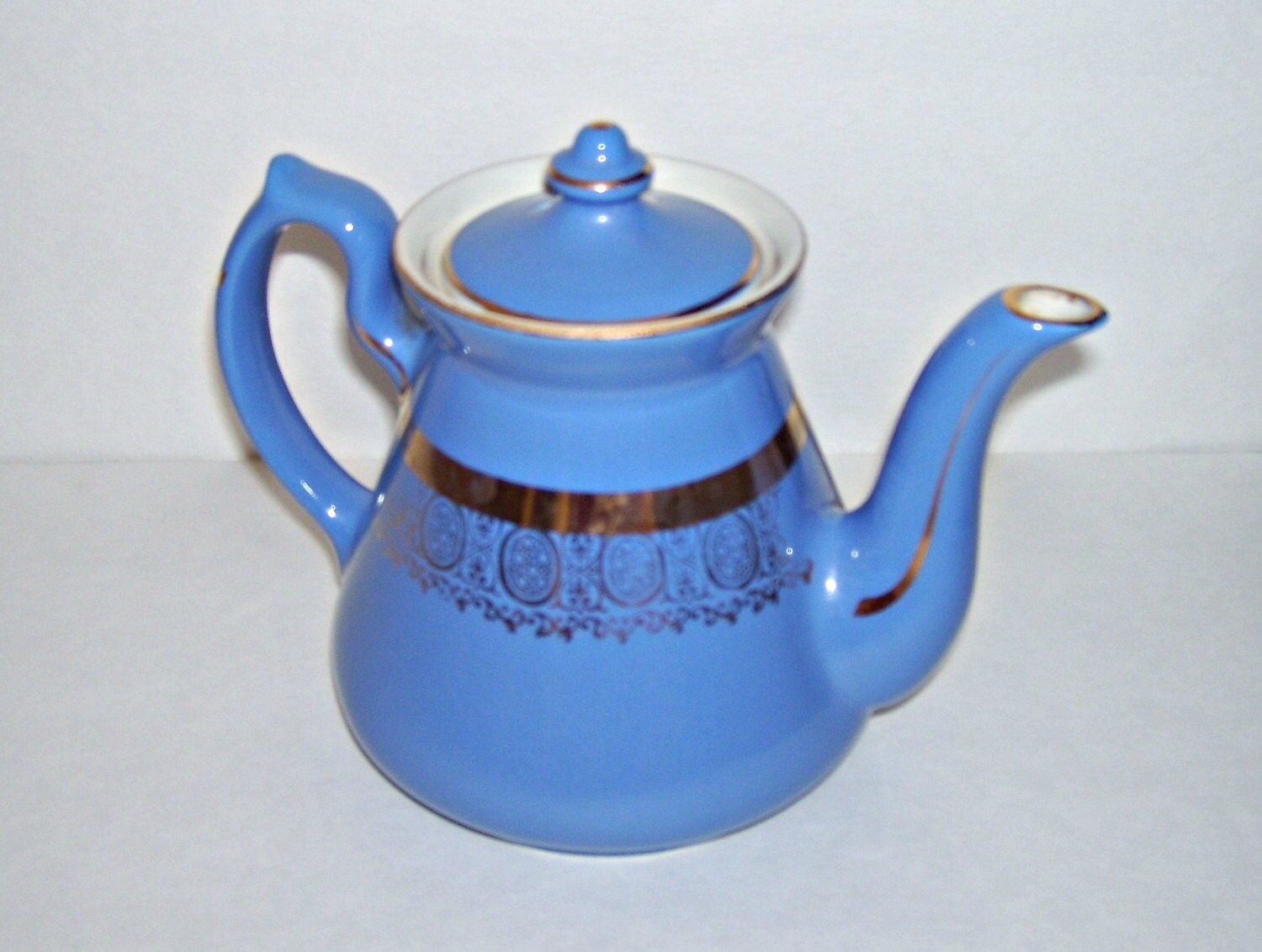 Hall China Teapot Cadet Blue Philadelphia Shape 4 Cup