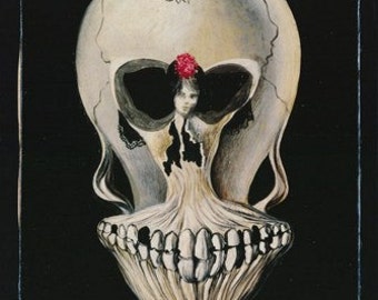 Ballerine Et Tete De Mort c 1939 Salvador Dali Surreal Art Vintageer Rare Poster