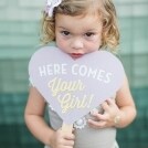 Here Comes Your Girl - Heart Photo Prop - Customizable - Flower Girl