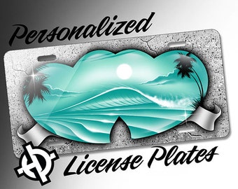 Xxx air brush license plates