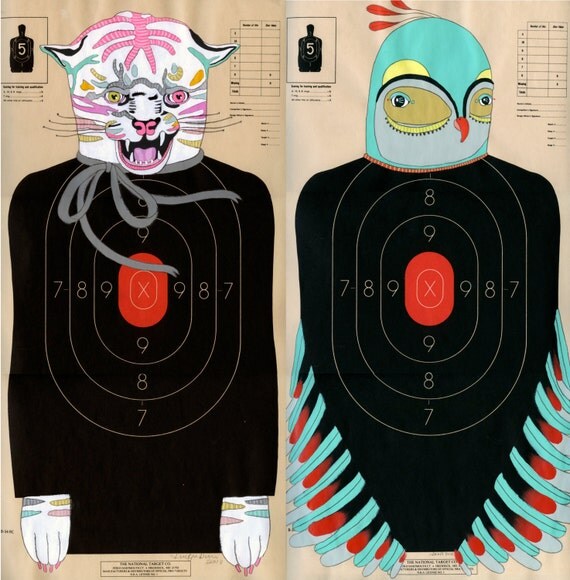 Custom HandPainted Paper Shooting Targets