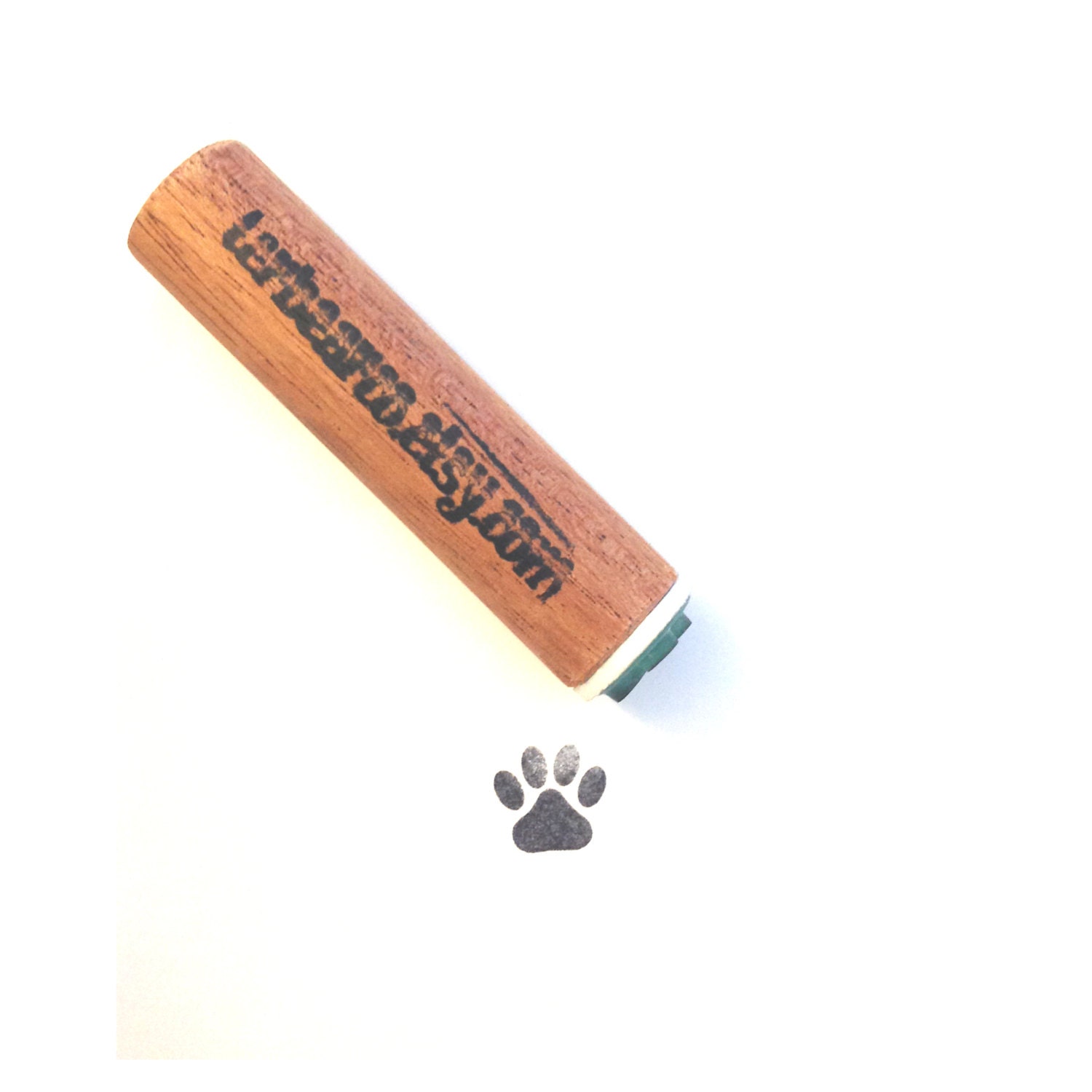 dog paw print peg rubber stamp by terbearco on Etsy
