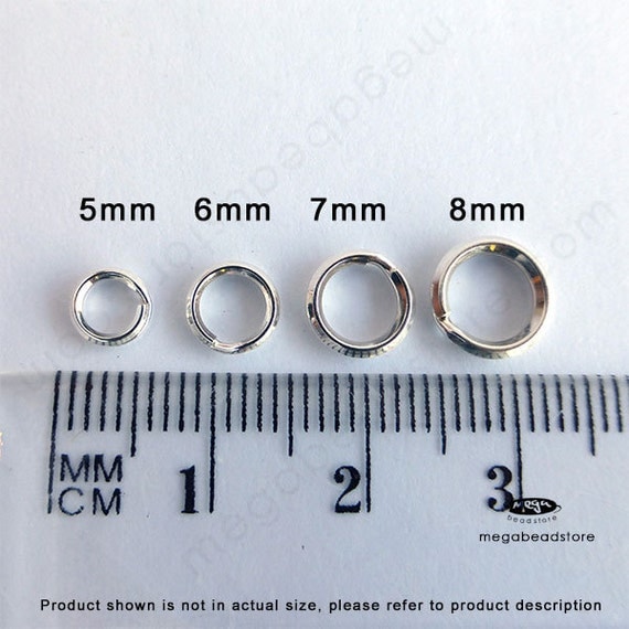 10 pcs 7mm Split Rings 925 Sterling Silver Jump by MegaBeadStore