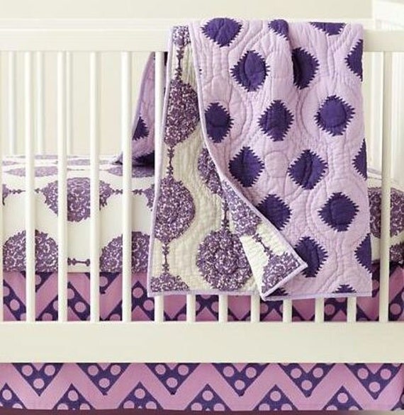 Purple Baby crib mobile with kimono silk fabric 5 silk