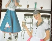 Sewing Pattern Simplicity 3847 Misses' Costume Soda Shop Size 30- 34 Inches Uncut Complete FF Sewing Pattern Simplicity 3847 Misses' Costume Soda Shop Size 30- 34 Inches Uncut Complete FF