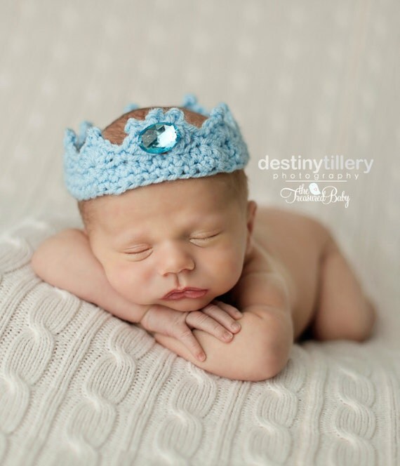 Baby crochet crown Newborn Prince crown First birthday