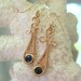 Tourmaline Wire Wrapped Earrings, Blue, Gemstone Jewelry, Dangle Earrings, Gold filled