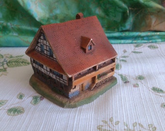 SALE CYBER Monday Little House with Blue Windows, Maison d'Argovie, Aargauer Haus, 1/2 OFF Was 25.00