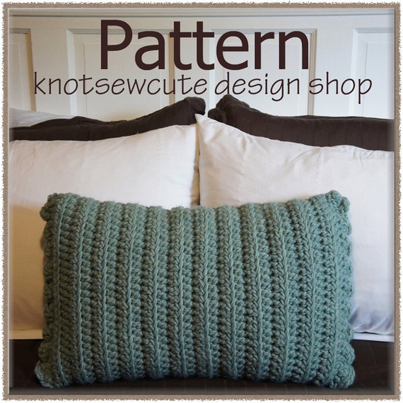 Rectangular Decorative Pillow Cover Crochet by knotsewcute